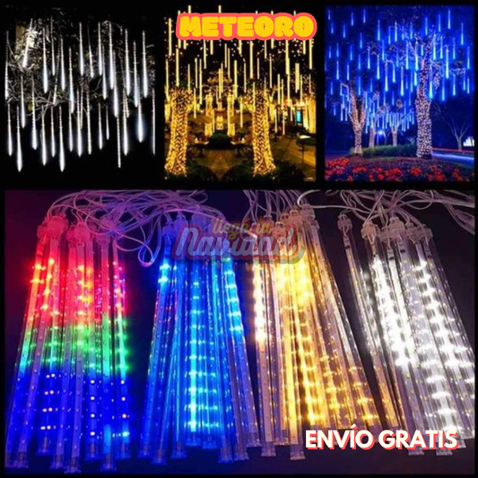 Set de  Cortinas Led Meteoro Navideñas